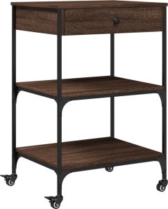 vidaXL Wózek kuchenny, brązowy dąb, 60x48x89,5 cm 2