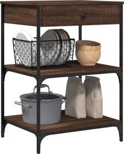 vidaXL Wózek kuchenny, brązowy dąb, 60x48x89,5 cm 5