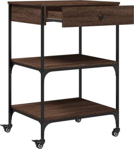 vidaXL Wózek kuchenny, brązowy dąb, 60x48x89,5 cm 7