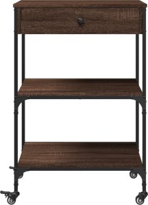 vidaXL Wózek kuchenny, brązowy dąb, 60x48x89,5 cm 8