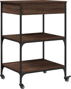 vidaXL Wózek kuchenny, brązowy dąb, 60x48x89,5 cm 10