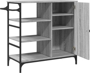 vidaXL Wózek kuchenny, szary dąb sonoma, 87,5x38,5x84,5 cm 9