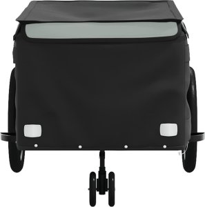vidaXL Przyczepka rowerowa, czarno-szara, 45 kg, żelazo 6