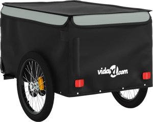 vidaXL Przyczepka rowerowa, czarno-szara, 45 kg, żelazo 8