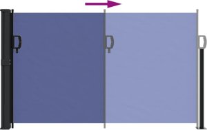 vidaXL Zwijana markiza boczna, niebieska, 120x300 cm 5