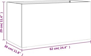 vidaXL Donica srebrna 62x30x29 cm galwanizowana stal 10
