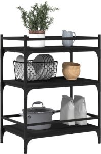 vidaXL Wózek kuchenny, czarny, 65x40x86,5 cm 5