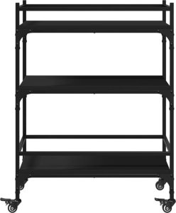 vidaXL Wózek kuchenny, czarny, 65x40x86,5 cm 7