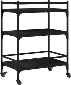 vidaXL Wózek kuchenny, czarny, 65x40x86,5 cm 9