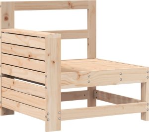 vidaXL Siedzisko ogrodowe z podłokietnikiem i stolikiem, lita sosna 2