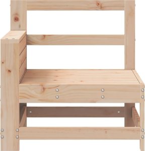 vidaXL Siedzisko ogrodowe z podłokietnikiem i stolikiem, lita sosna 4