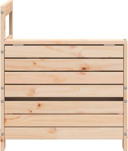 vidaXL Siedzisko ogrodowe z podłokietnikiem i stolikiem, lita sosna 5