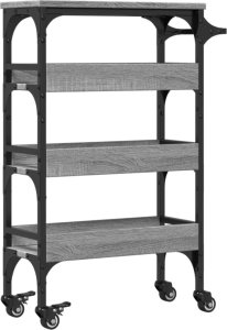 vidaXL Wózek kuchenny, szary dąb sonoma, 53x20x76 cm 9