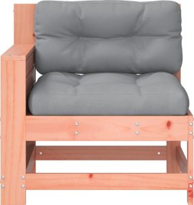 vidaXL Siedzisko ogrodowe z podłokietnikiem i poduszką, daglezjowe 4