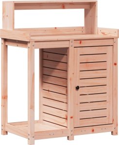 vidaXL Stolik ogrodniczy z półką, 82,5x50x109,5 cm, drewno daglezjowe 2