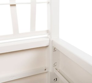 vidaXL Donica ogrodowa z kratką, biała, 80x36x140 cm, PP 6