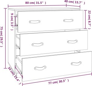 vidaXL Wezgłowie do łóżka, woskowy brąz, 80x40x75 cm, drewno sosnowe 11