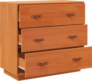 vidaXL Wezgłowie do łóżka, woskowy brąz, 80x40x75 cm, drewno sosnowe 6