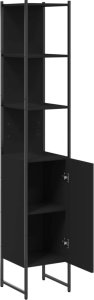 vidaXL Szafka łazienkowa, czarna, 33x33x185,5 cm 5