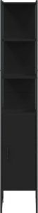 vidaXL Szafka łazienkowa, czarna, 33x33x185,5 cm 6