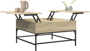 vidaXL Stolik kawowy, dąb sonoma, 80x80x45 cm 4