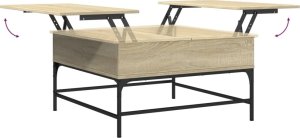 vidaXL Stolik kawowy, dąb sonoma, 80x80x45 cm 8