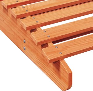 vidaXL Leżak, woskowy brąz, 205x80x31,5 cm, lite drewno sosnowe 6