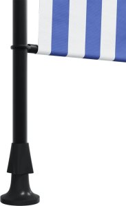 vidaXL Roleta zewnętrzna, niebiesko-biała, 150x270 cm, tkanina i stal 8