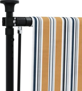 vidaXL Roleta zewnętrzna, żółto-biała, 100x270 cm, tkanina i stal 7