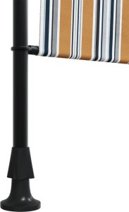 vidaXL Roleta zewnętrzna, żółto-biała, 100x270 cm, tkanina i stal 8