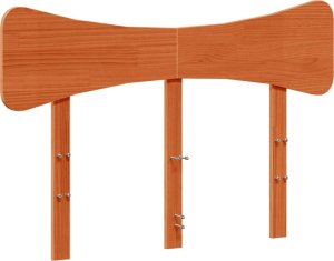 vidaXL Wezgłowie do łóżka, woskowy brąz, 135 cm, lite drewno sosnowe 2