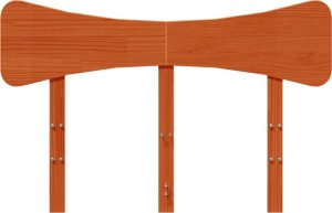 vidaXL Wezgłowie do łóżka, woskowy brąz, 135 cm, lite drewno sosnowe 4