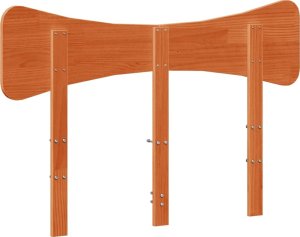 vidaXL Wezgłowie do łóżka, woskowy brąz, 135 cm, lite drewno sosnowe 6