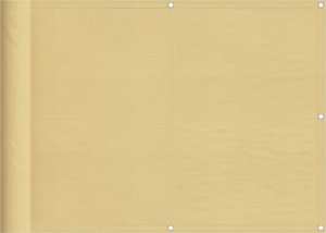 vidaXL Parawan balkonowy, piaskowy, 75x300 cm, tkanina Oxford 2