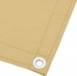 vidaXL Parawan balkonowy, piaskowy, 120x800 cm, 100% poliester Oxford 4