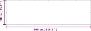 vidaXL Parawan balkonowy, piaskowy, 90x300 cm, 100% poliester Oxford 6
