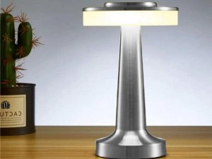 Lampka biurkowa Verk Lampka nocna stołowa dotykowa lampa 3 stopniowa do sypialni bezprzewodowa Lampka nocna stołowa dotykowa lampa 3 stopniowa do sypialni bezprzewodowa 3