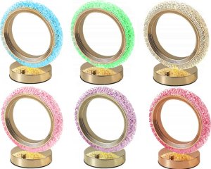 Lampka biurkowa Verk Lampka nocna stołowa pierścień kryształ led rgb Lampka nocna stołowa pierścień kryształ led rgb 11