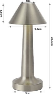 Lampka biurkowa Verk Lampka nocna stołowa do sypialni dotykowa lampa 3 stopniowa bezprzewodowa 11