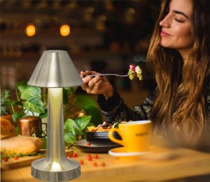 Lampka biurkowa Verk Lampka nocna stołowa do sypialni dotykowa lampa 3 stopniowa bezprzewodowa 5