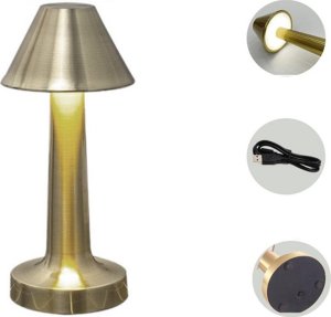 Lampka biurkowa Verk Lampka nocna stołowa do sypialni dotykowa lampa 3 stopniowa bezprzewodowa 6