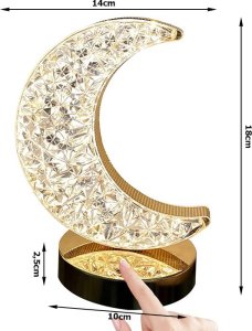 Lampka biurkowa Verk Lampka nocna stołowa księżyc kryształ led rgb usb 11