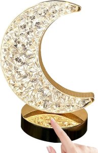 Lampka biurkowa Verk Lampka nocna stołowa księżyc kryształ led rgb usb 3