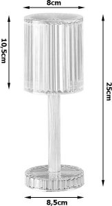 Lampka biurkowa Verk Lampka nocna stołowa kryształ led rgb usb pilot 2