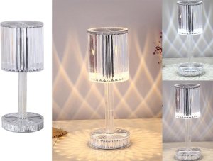 Lampka biurkowa Verk Lampka nocna stołowa kryształ led rgb usb pilot 6