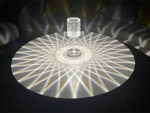 Lampka biurkowa Verk Lampka nocna stołowa kryształ led rgb usb pilot 9