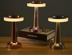 Lampka biurkowa Verk Lampka nocna stołowa dotykowa lampa 3 stopniowa do sypialni bezprzewodowa 2