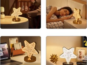 Lampka biurkowa Verk Lampka nocna stołowa gwiazda kryształ led rgb usb Lampka nocna stołowa gwiazda kryształ led rgb usb 7