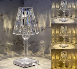 Lampka biurkowa Verk Lampka nocna stołowa kryształ led rgb usb pilot 4