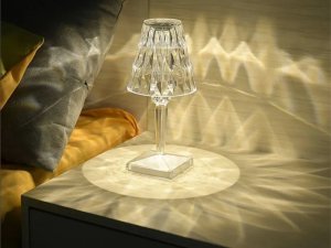 Lampka biurkowa Verk Lampka nocna stołowa kryształ led rgb usb pilot 6